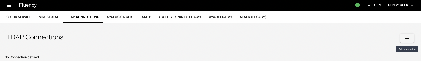 System Settings with the LDAP Connections tab selected
