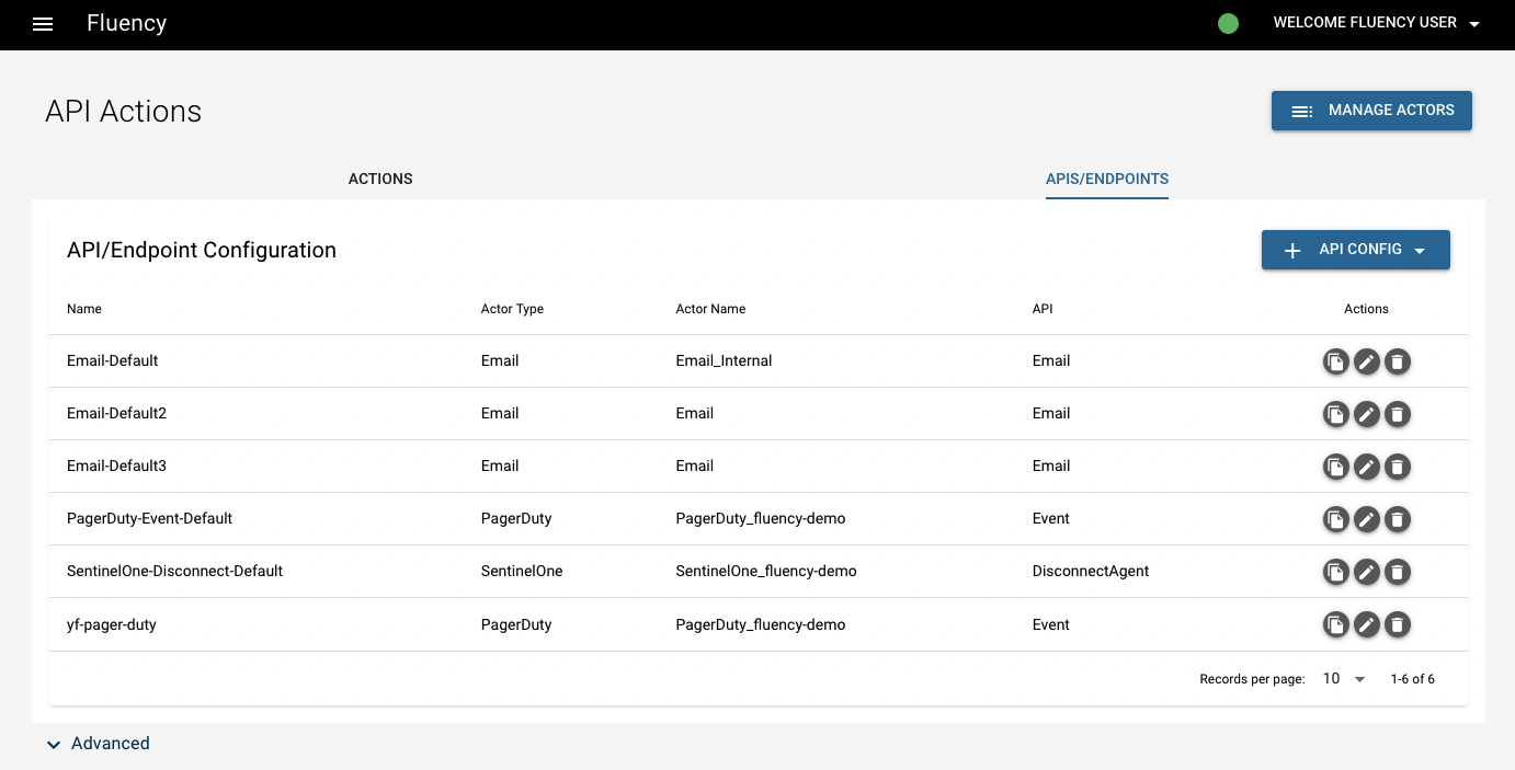 New action form with a name, the selected behavior models, and the actions to run