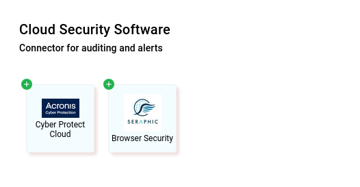Cloud Security Software section of the integration catalog