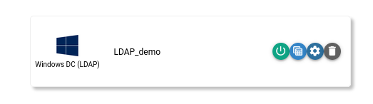 Windows DC (LDAP) plugin panel with an existing LDAP connection selected