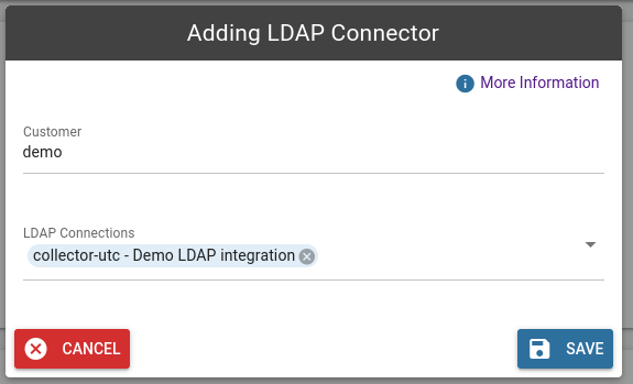 Windows DC (LDAP) icon in the On-Premise IT integration list