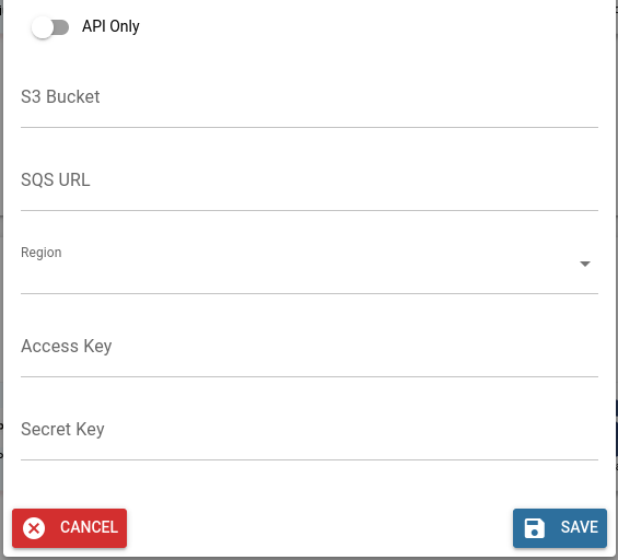 Expanded Cloud Funnel configuration showing the credential values needed by Fluency