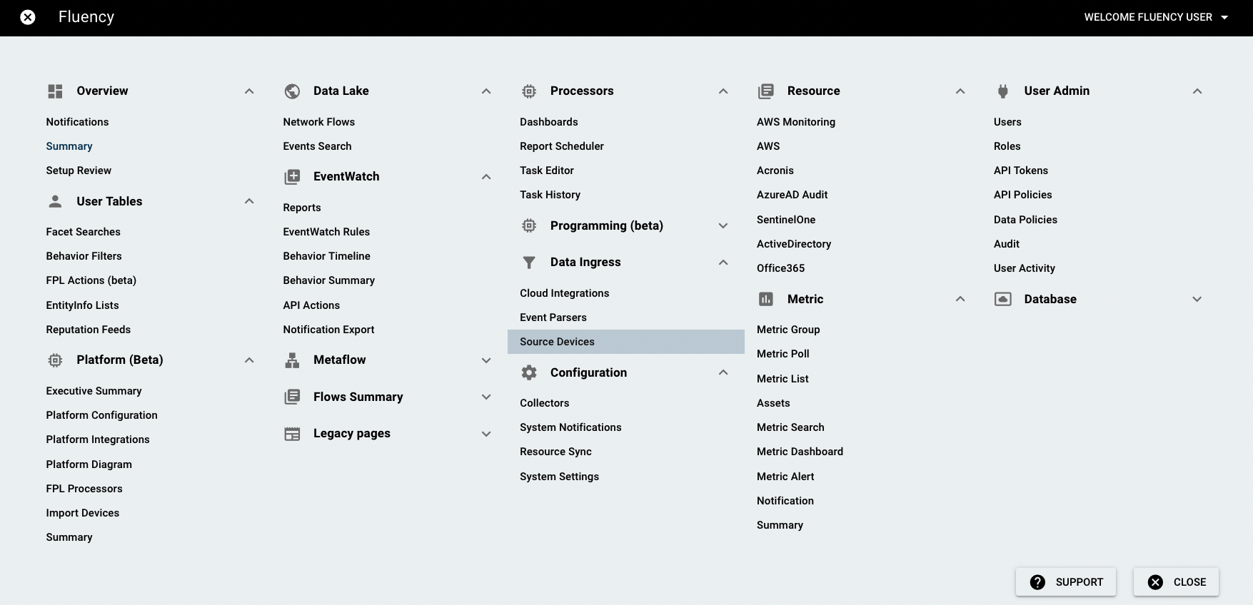 Sources Devices page from the older interface, on the Diagram tab